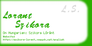 lorant szikora business card